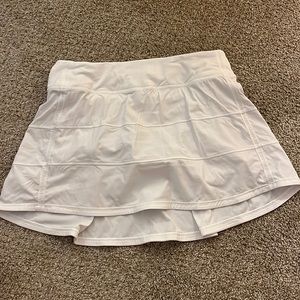 lululemon white pace rival skirt